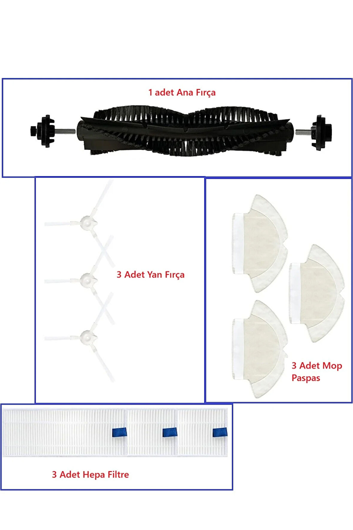 TEFA L x-plorer Serie 60  RG7447  RG7455  RG7447wh  RG7455WH Yedek Parça Fırça, Filtre