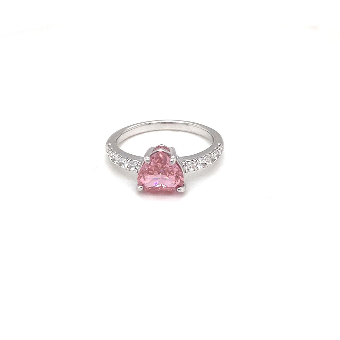 925 Ayar Pembe Taşlı Gümüş Yüzük