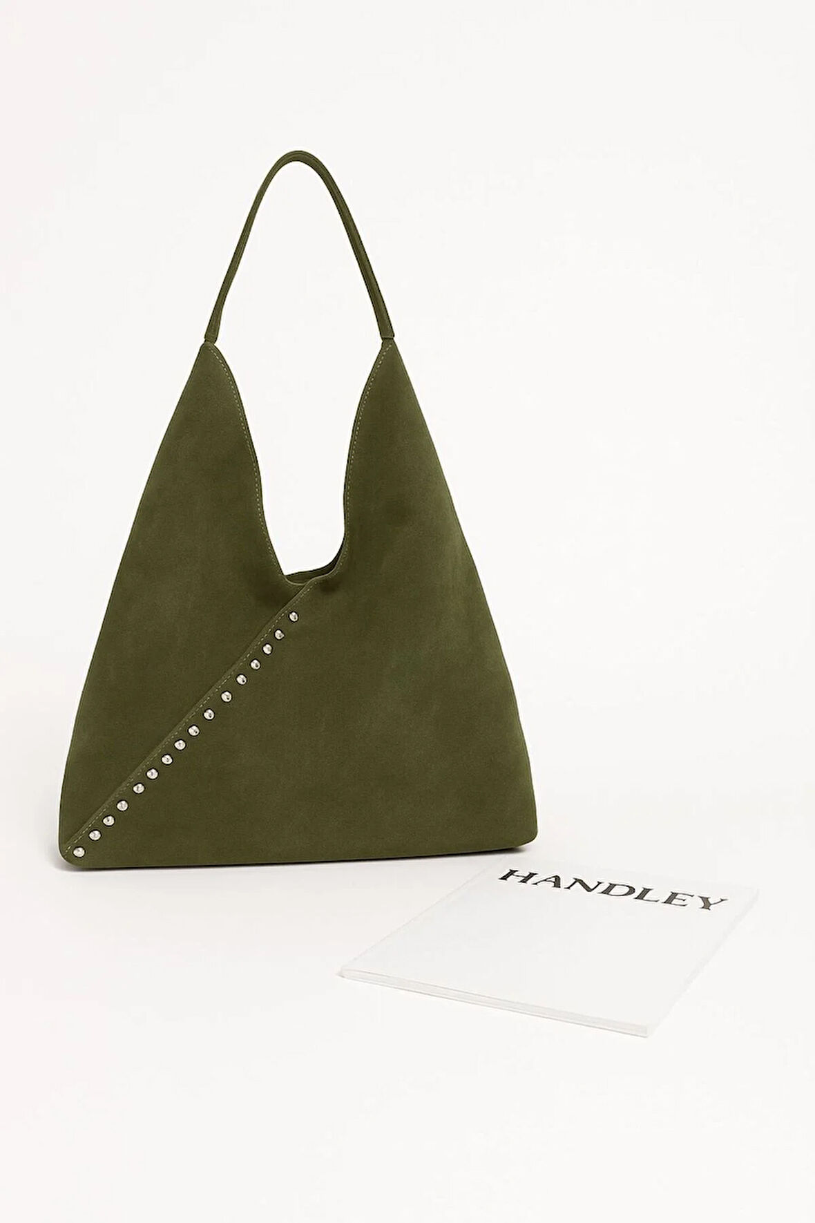 Lüks Süet V Form Omuz Çantası