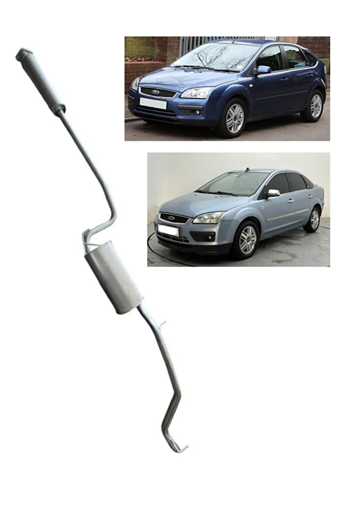 Ford Focus GHIA takım arka orta egzoz borulu 2005 ve sonrası uyumlu eksoz