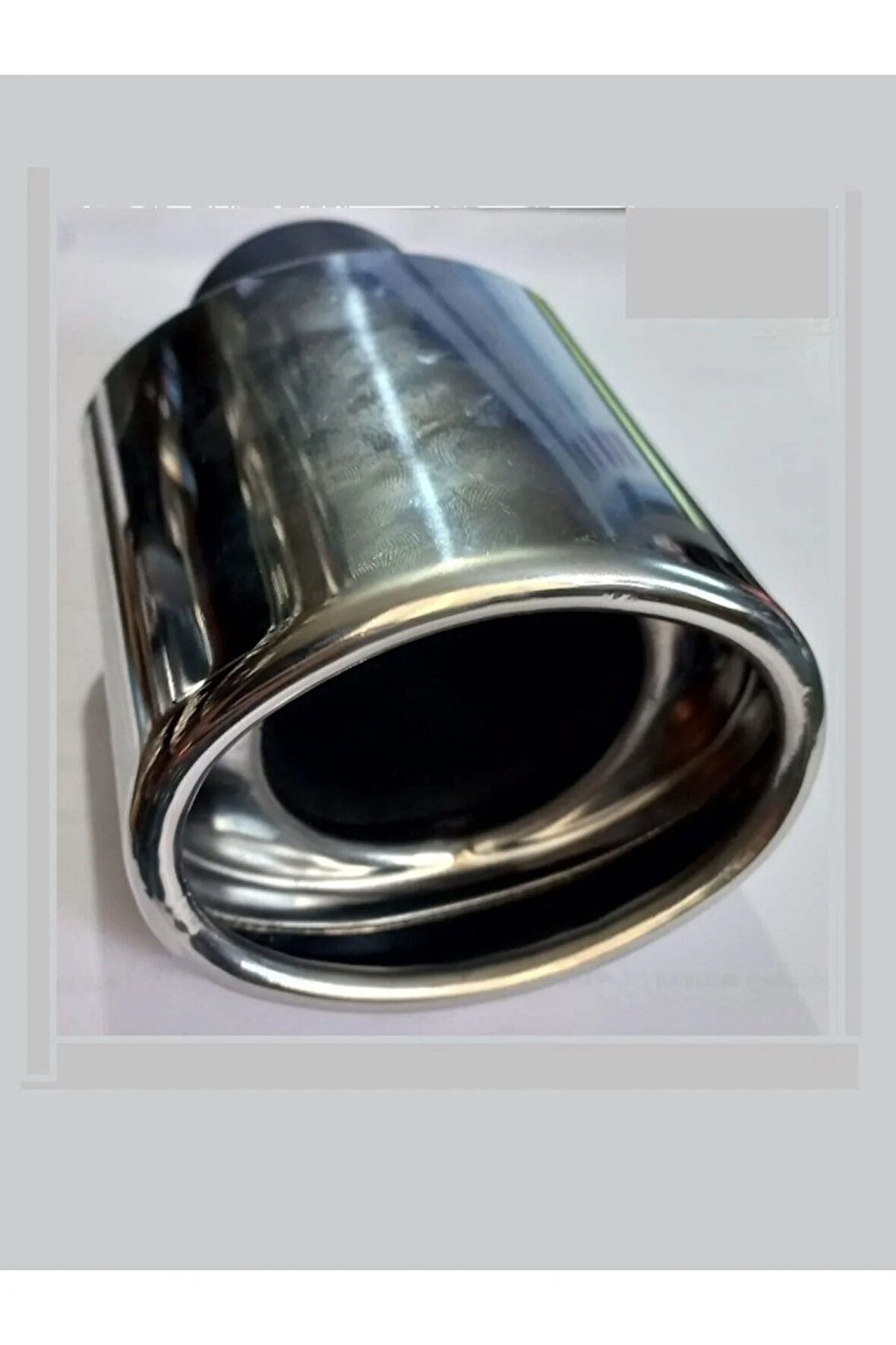 Içi Dolu Yassı Tekli Krom Egzoz Ucu
