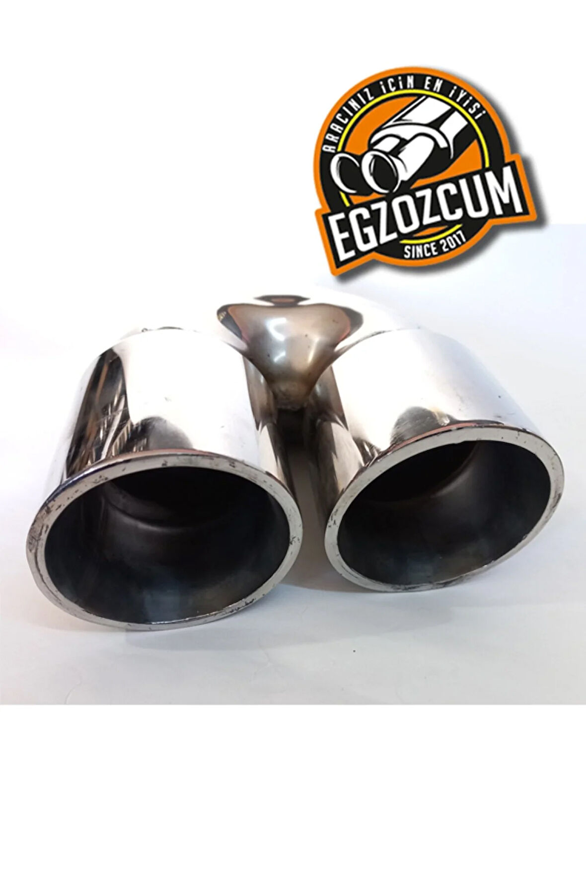 76 mm. Tam krom paslanmaz çiftli, sağ egzoz eksoz ucu.