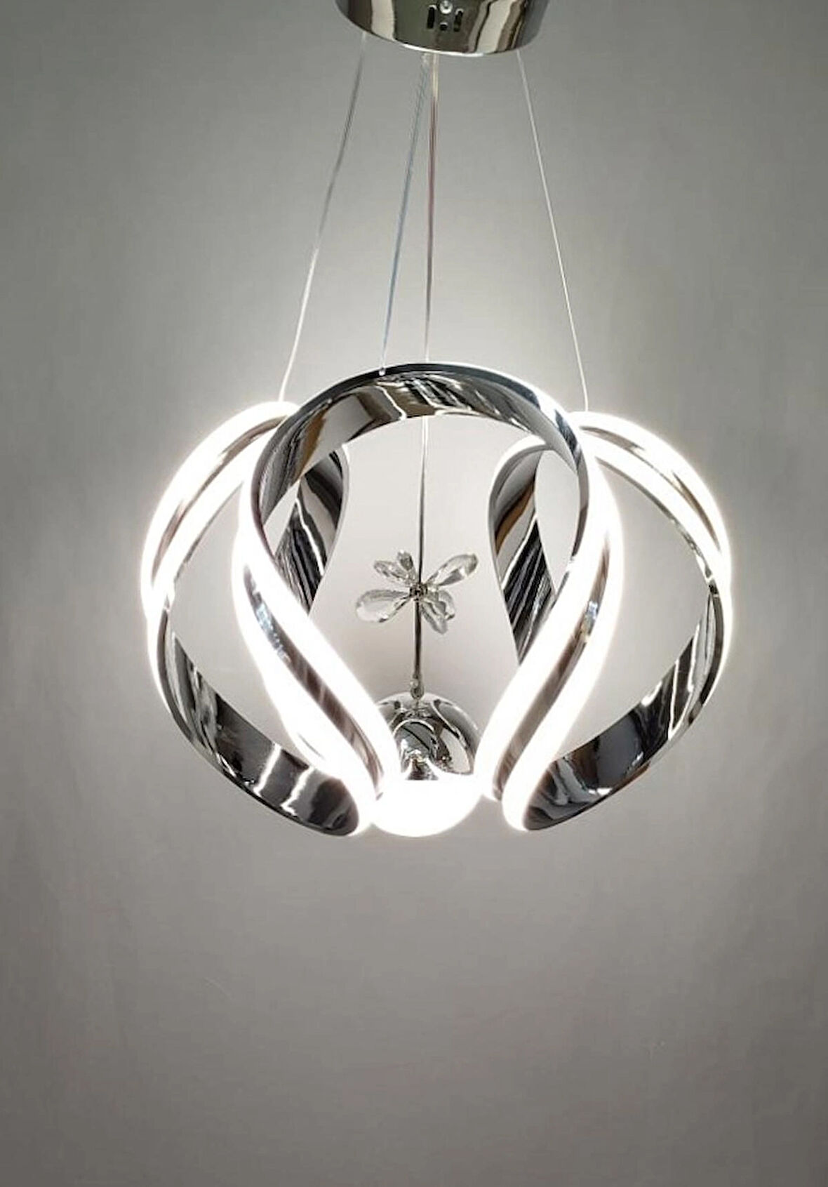 Çift Şeritli Modern LED Avize