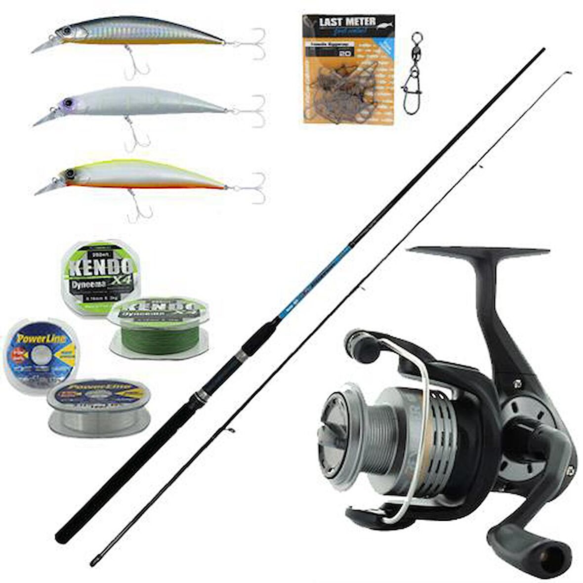 Yek Outdoor Spin Oltası Seti Okuma G-Power Spin 8' 240cm 15-40 gr 2 Parça Spin Kamışı & Okuma Revenger RV-40 FD Olta Makinesi