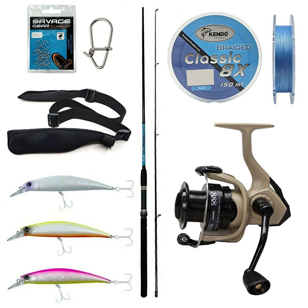 Yek Outdoor Spin Olta Seti Okuma G-Power Spin 8' 240cm 15-40 gr 2 Parça Spin Kamışı&Okuma Outrax OR-4000SGA 1+1BB Olta Makinesi