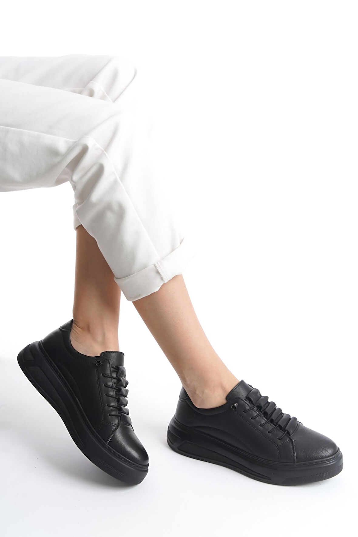 Hakiki Deri Günlük Sneakers Kadın Ayakkabı Lv2023