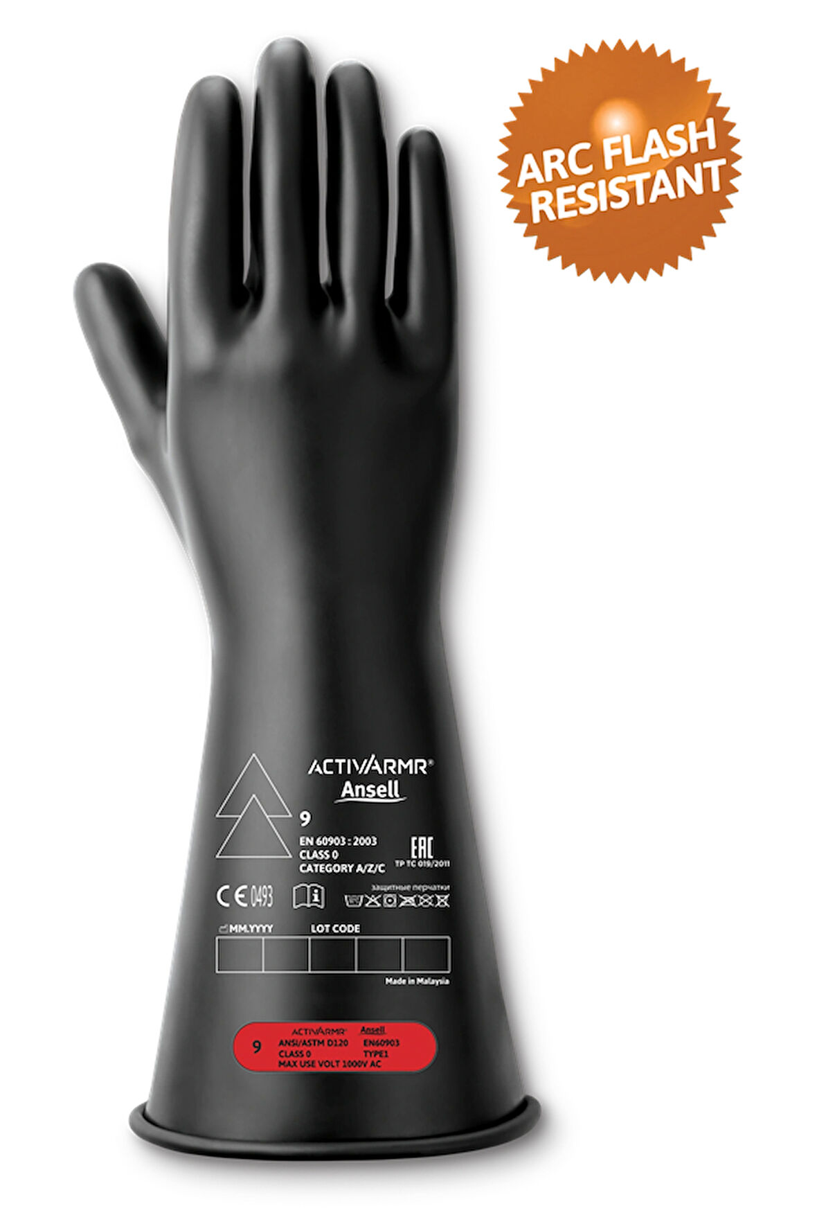 ANSELL ActivArmr Elektrikçi Eldiveni Elektrik Koruma Class 3 - RIG316B (26.500 V)