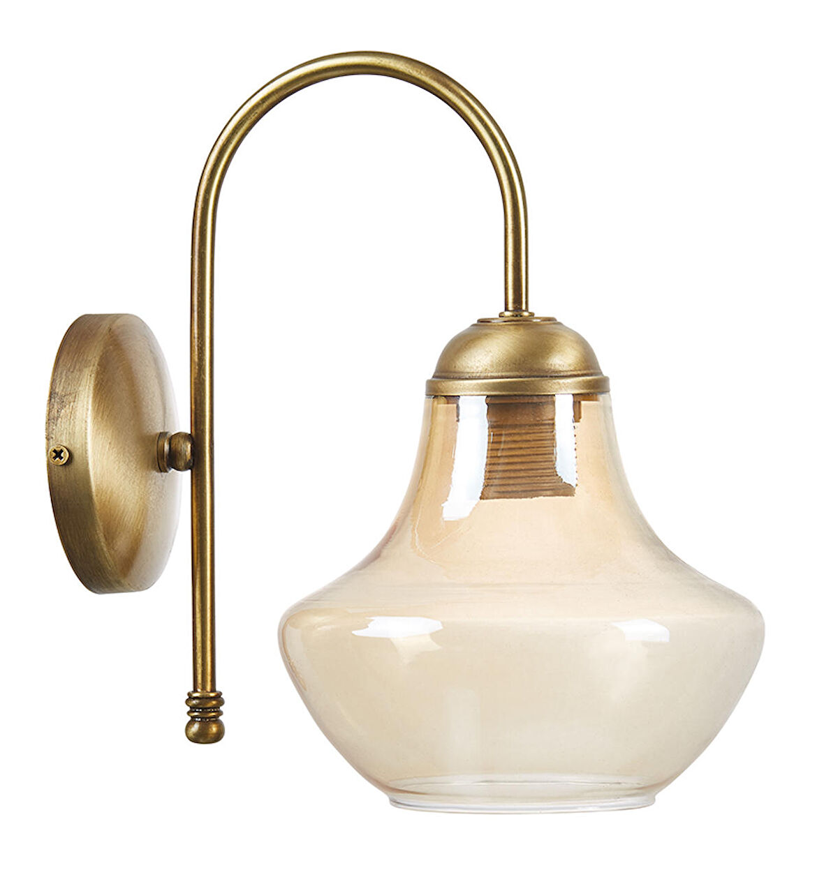 RİOLİGHT RETRO ESKİTME RUSTİK BAL CAMLI E27 DUYLU DUVAR APLİK