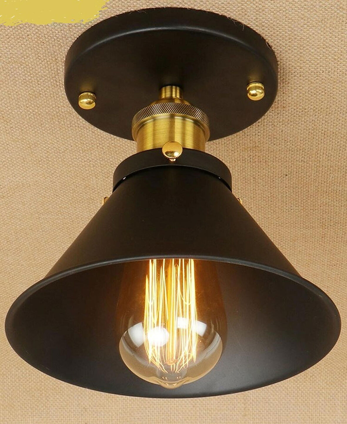 RIOLİGHT RETRO METAL TEKLİ RUSTİK TAVAN PLOFONYER