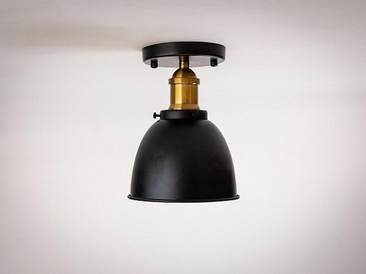RİOLİGHT RETRO TEKLİ METAL TAVAN PLOFONYER AVİZE