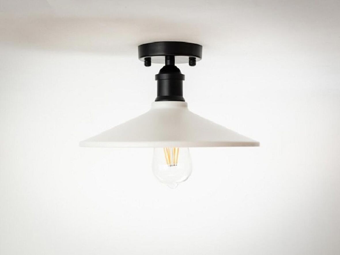RİOLİGHT RETRO TEKLİ METAL PLOFONYER AVİZE ŞAPKA ÇAPI: 28CM