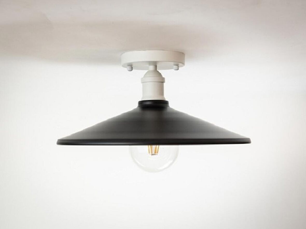 RİOLİGHT RETRO TEKLİ METAL PLOFONYER AVİZE ŞAPKA ÇAPI: 38CM