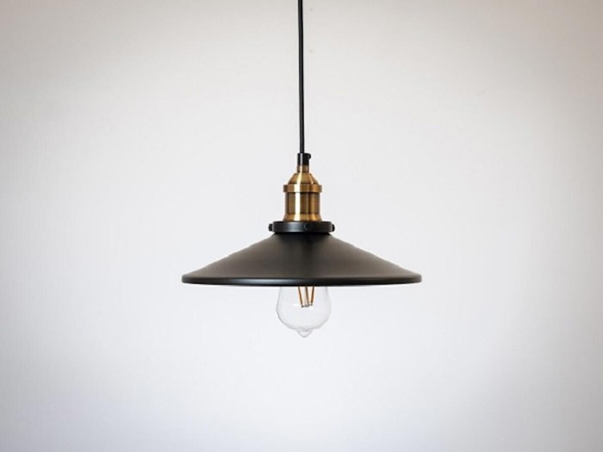 RİOLİGHT RETRO TEKLİ METAL SARKIT AVİZE ŞAPKA ÇAPI: 28CM