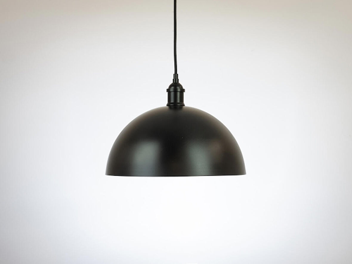 RİOLİGHT RETRO SİYAH İÇİ GOLD TEKLİ METAL SARKIT AVİZE ÇAP: 30CM