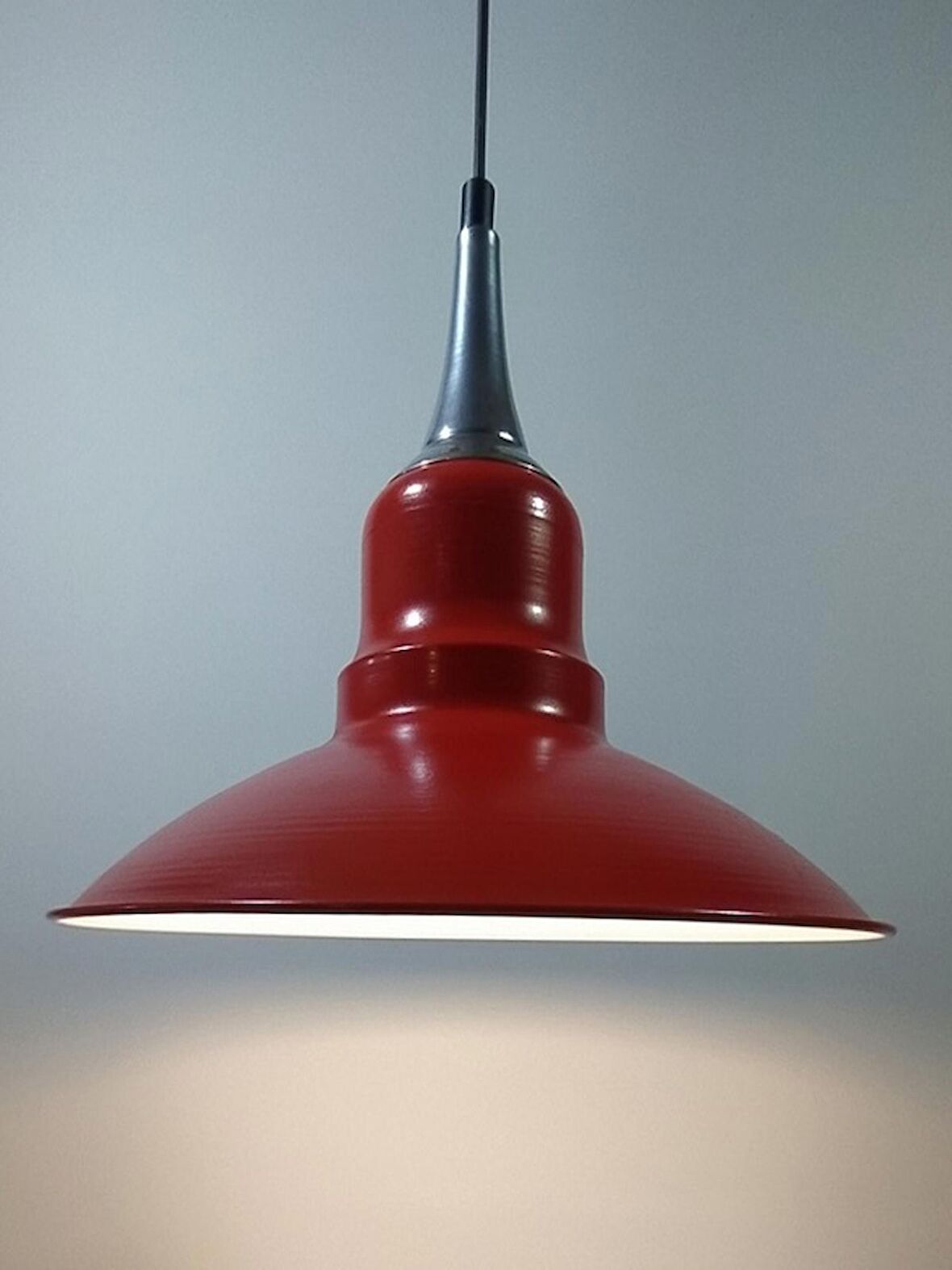 RİOLİGHT RETRO KIRMIZI TEKLİ METAL SARKIT AVİZE ÇAP: 30CM