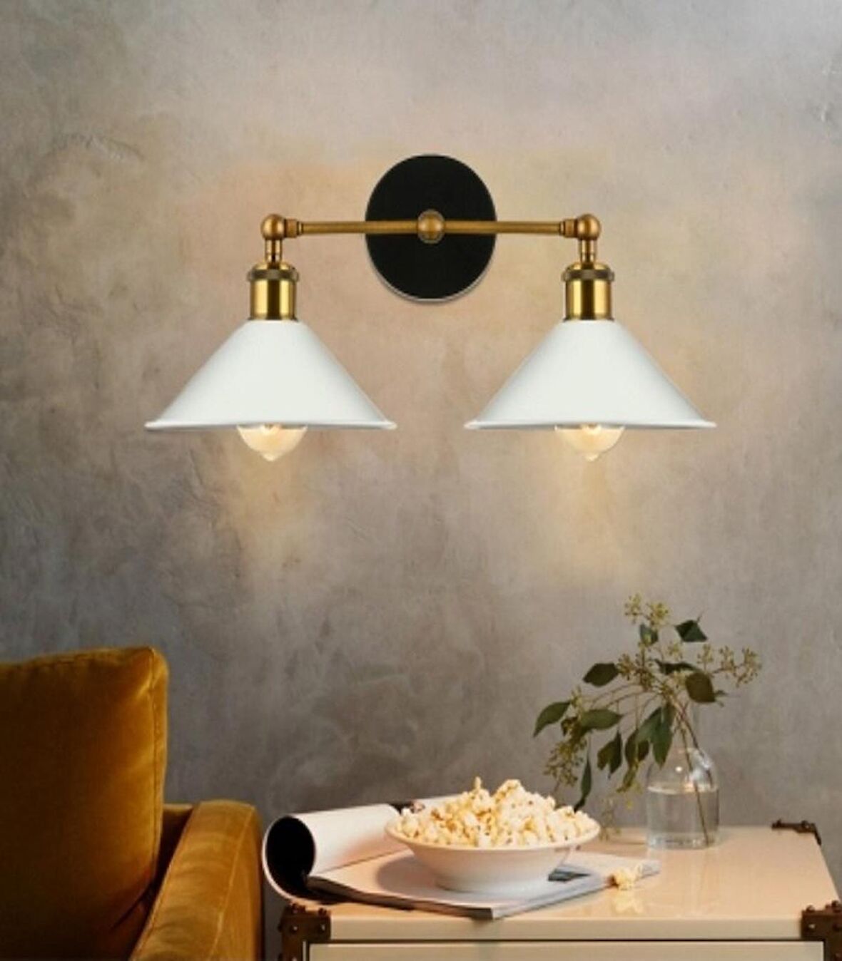 RİOLİGHT RETRO İKİLİ METAL APLİK ŞAPKA ÇAPI: 22CM