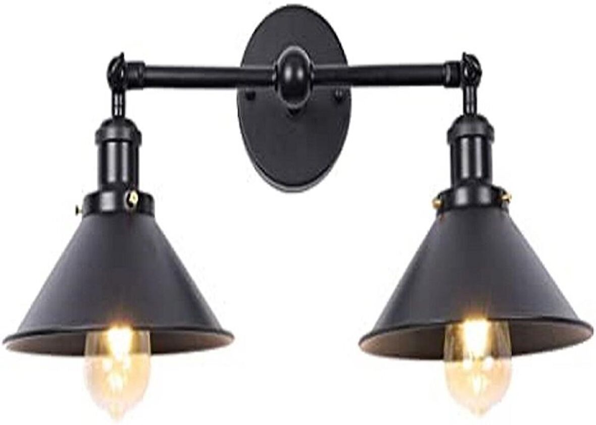 RİOLİGHT RETRO İKİLİ SİYAH BAŞLIK METAL APLİK
