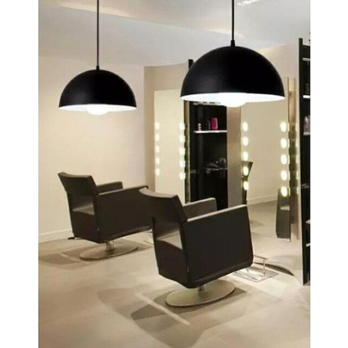 RİOLİGHT RETRO SİYAH İÇİ BEYAZ TEKLİ METAL SARKIT ŞAPKA ÇAPI: 40CM NOT: 1 ADET FİYATIDIR.