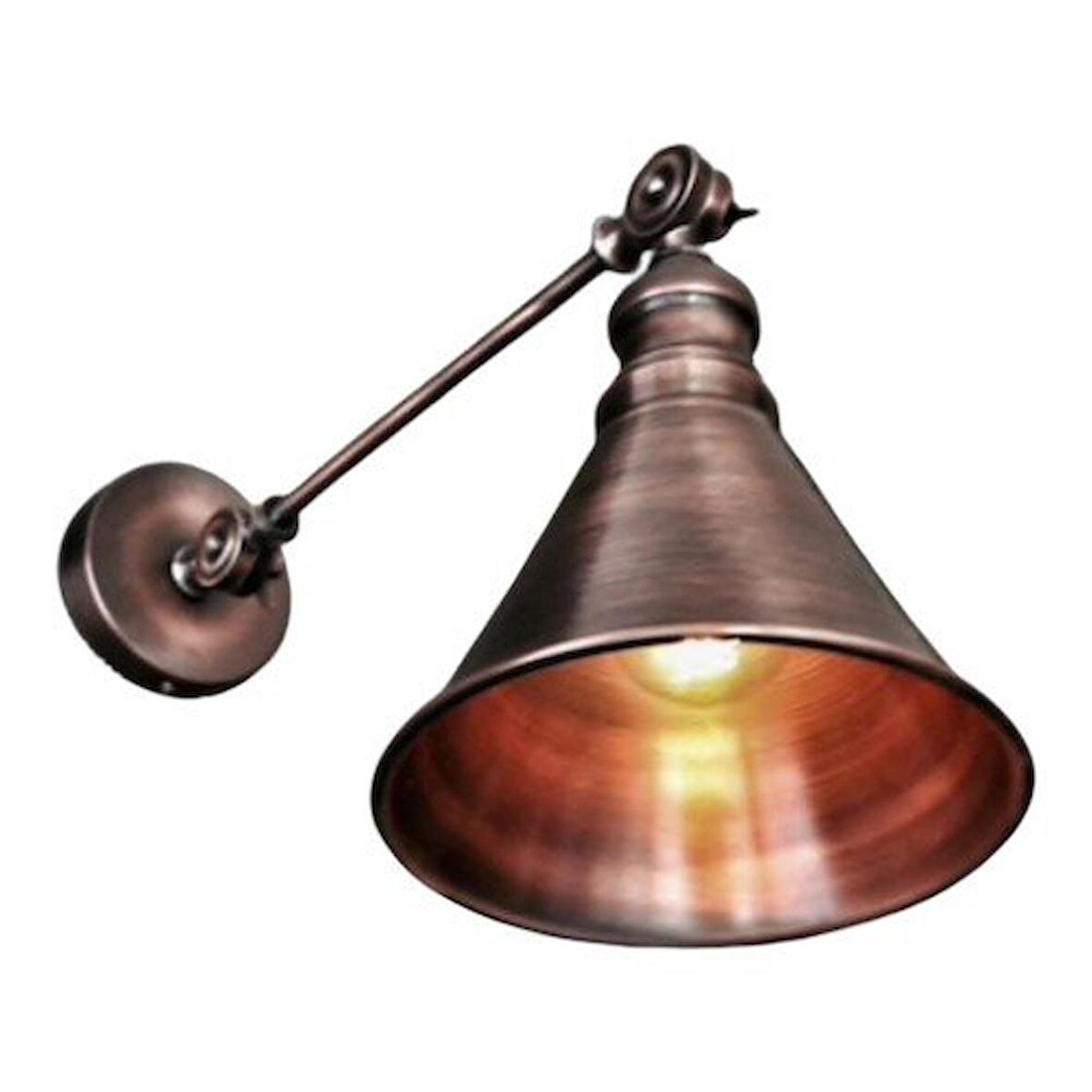 RİOLİGHT RETRO BAKIR ESKİTME ÇİFT MAFSALLI METAL APLİK