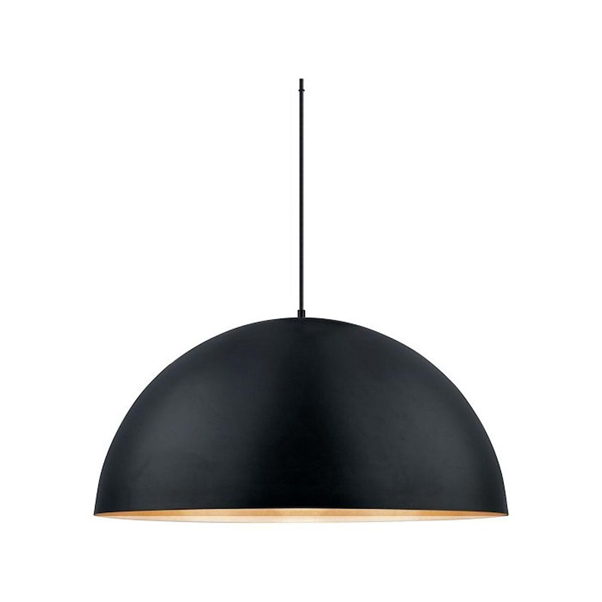 RİOLİGHT RETRO SİYAH İÇİ GOLD TEKLİ METAL SARKIT AVİZE ÇAP: 30CM