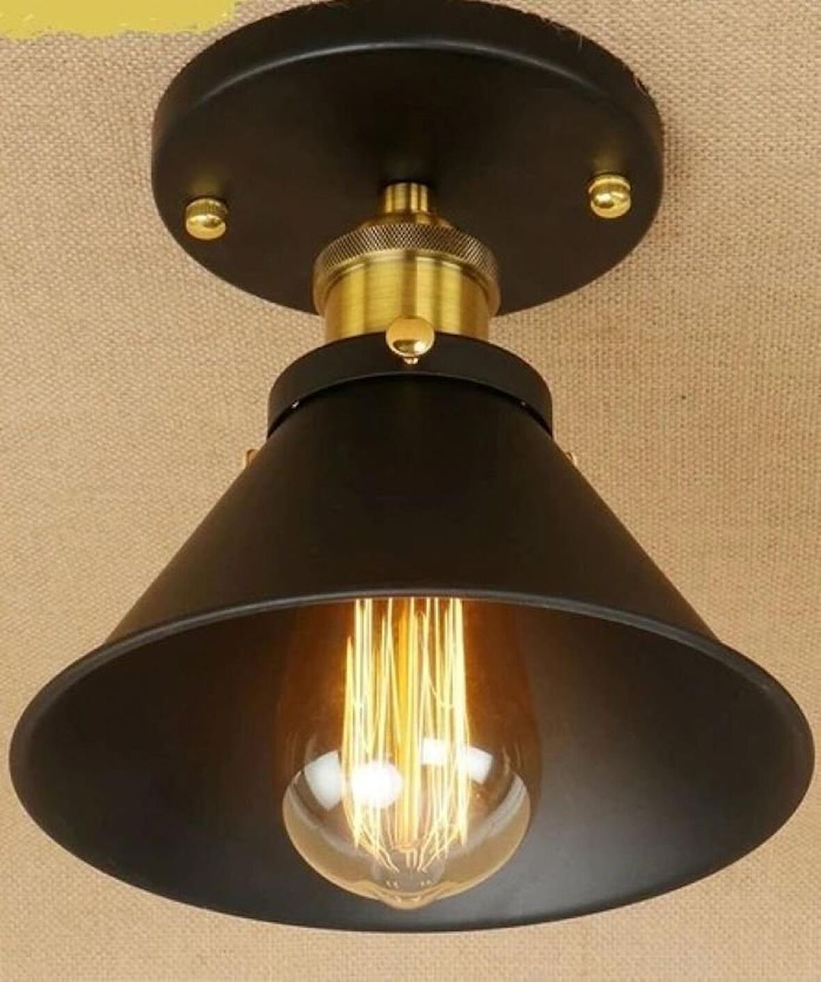 RİOLİGHT RETRO TEKLİ METAL PLOFONYER AVİZE