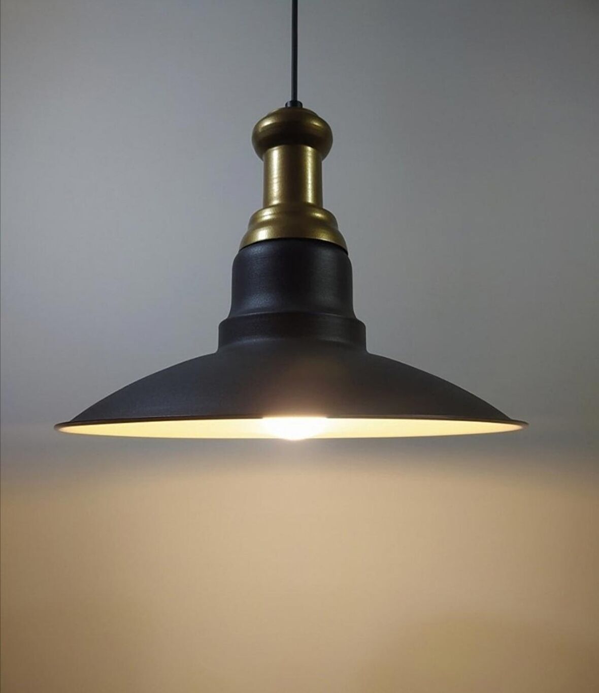 RİOLİGHT RETRO BRONZ ASKILI TEKLİ METAL SARKIT AVİZE ŞAPKA ÇAPI: 30CM