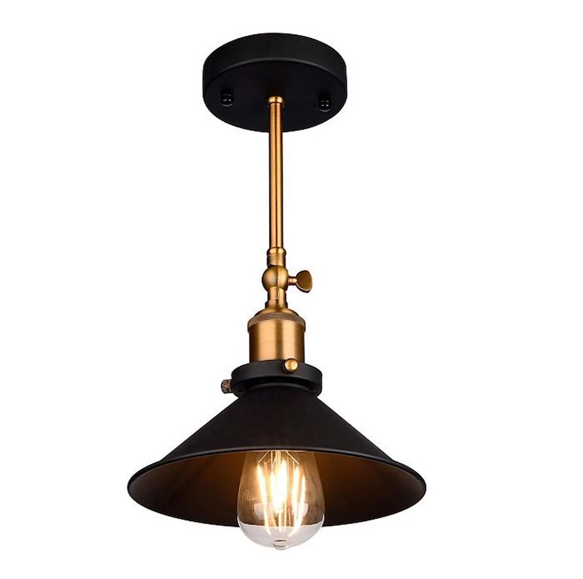 RİOLİGHT RETROESKİTME MAFSALLI HAREKETLİ BAŞLIK PLOFONYER AVİZE ŞAPKA ÇAPI:22CM