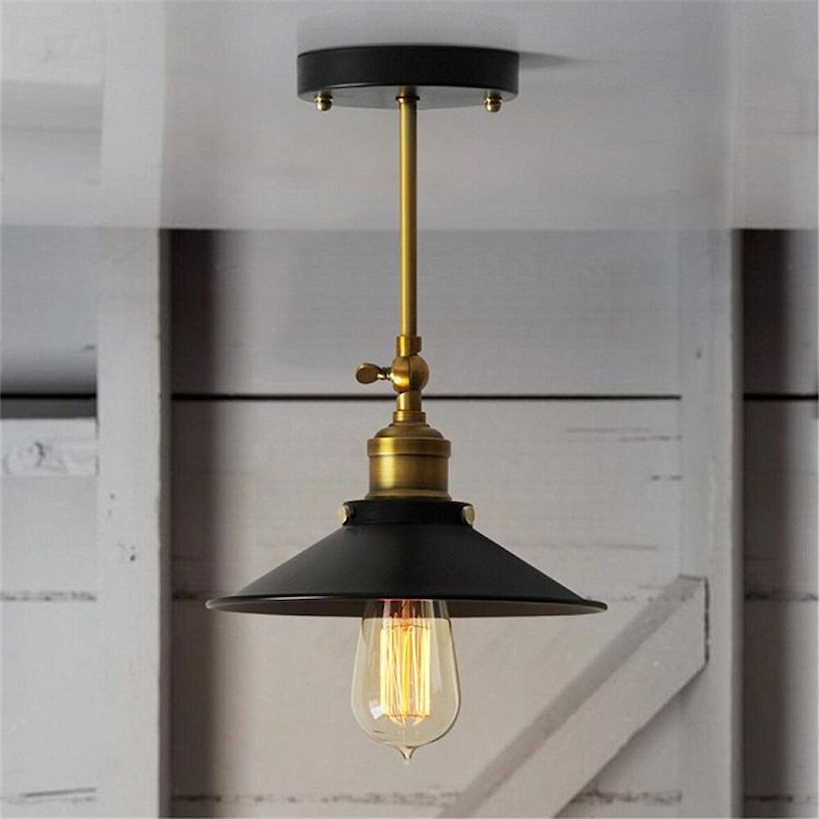RİOLİGHT RETROESKİTME MAFSALLI HAREKETLİ BAŞLIK PLOFONYER AVİZE ŞAPKA ÇAPI:22CM