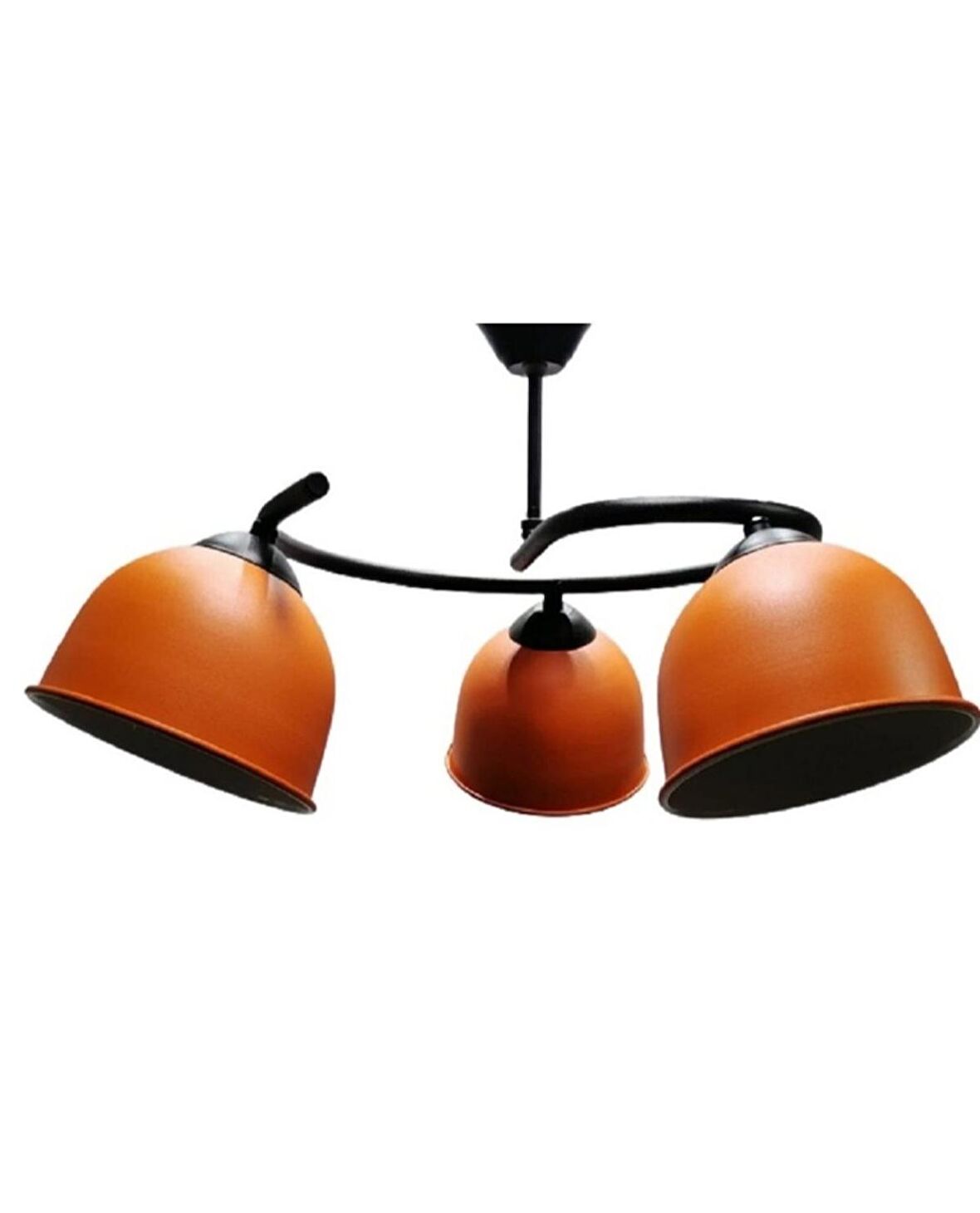 RİOLİGHT MODERN ÜÇLÜ TURUNCU BAŞLIK METAL SARKIT AVİZE