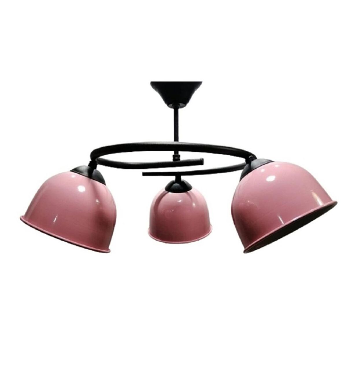 RİOLİGHT MODERN ÜÇLÜ PEMBE BAŞLIK GENÇ,ÇOCUK,YATAK ODASI METAL SARKIT AVİZE 