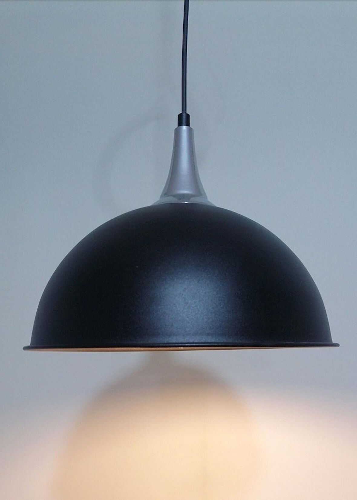 RİOLİGHT RETRO,RUSTİK,MODERN GÜMÜŞ AKSESUARLI MUTFAK,ODA,CAFE İÇİN TEKLİ METAL SARKIT ÇAP:30CM