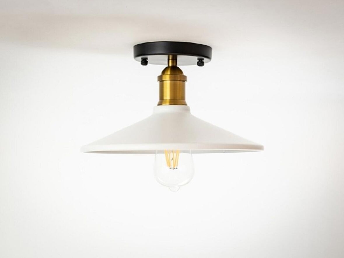 RİOLİGHT RETRO16,RUSTİK MUTFAK,ODA,KOLİDOR İÇİN TEKLİ METAL SARKIT PLOFONYER AVİZE ÇAP:28CM