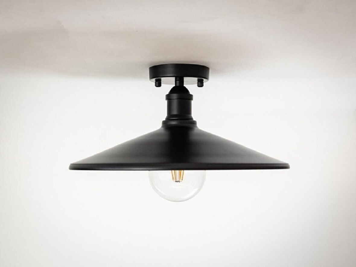 RİOLİGHT RETRO,RUSTİK MUTFAK,ODA,SALON CAFELER İÇİN TEKLİ METAL PLOFONYER AVİZE ÇAP:38CM