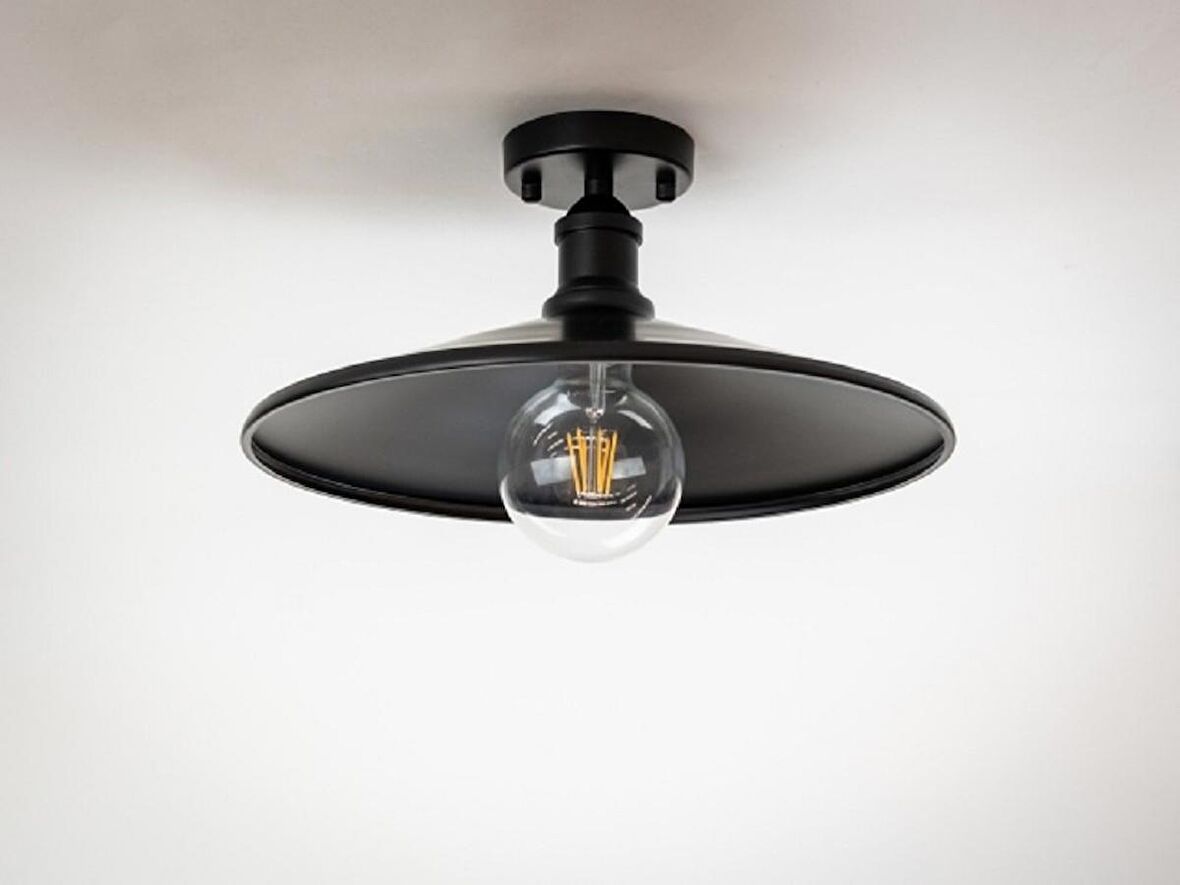 RİOLİGHT RETRO1,RUSTİK MUTFAK,ODA,SALON CAFELER İÇİN TEKLİ METAL PLOFONYER AVİZE ÇAP:38CM