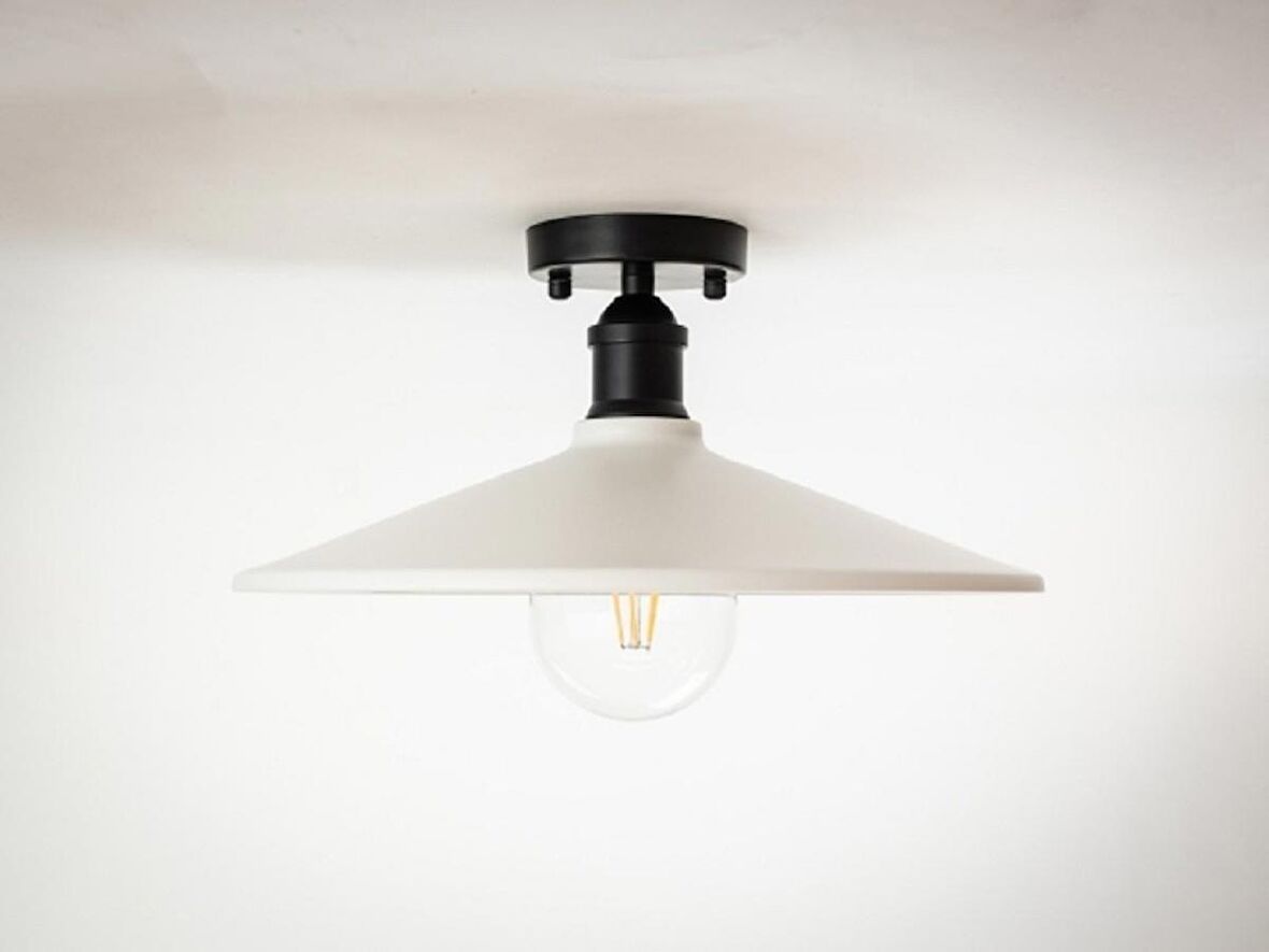 RİOLİGHT RETRO3,RUSTİK MUTFAK,ODA,SALON CAFELER İÇİN TEKLİ METAL PLOFONYER AVİZE ÇAP:38CM