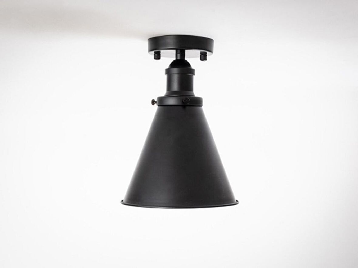 RİOLİGHT RETRO3,RUSTİK,VİNTAGE HOL,MUTFAK,ODA,CAFE İÇİN 1XE27 DUYLU TEKLİ METAL PLOFONYER AVİZE