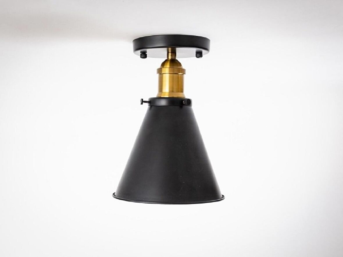 RİOLİGHT RETRO5,RUSTİK,VİNTAGE HOL,MUTFAK,ODA,CAFE İÇİN 1XE27 DUYLU TEKLİ METAL PLOFONYER AVİZE