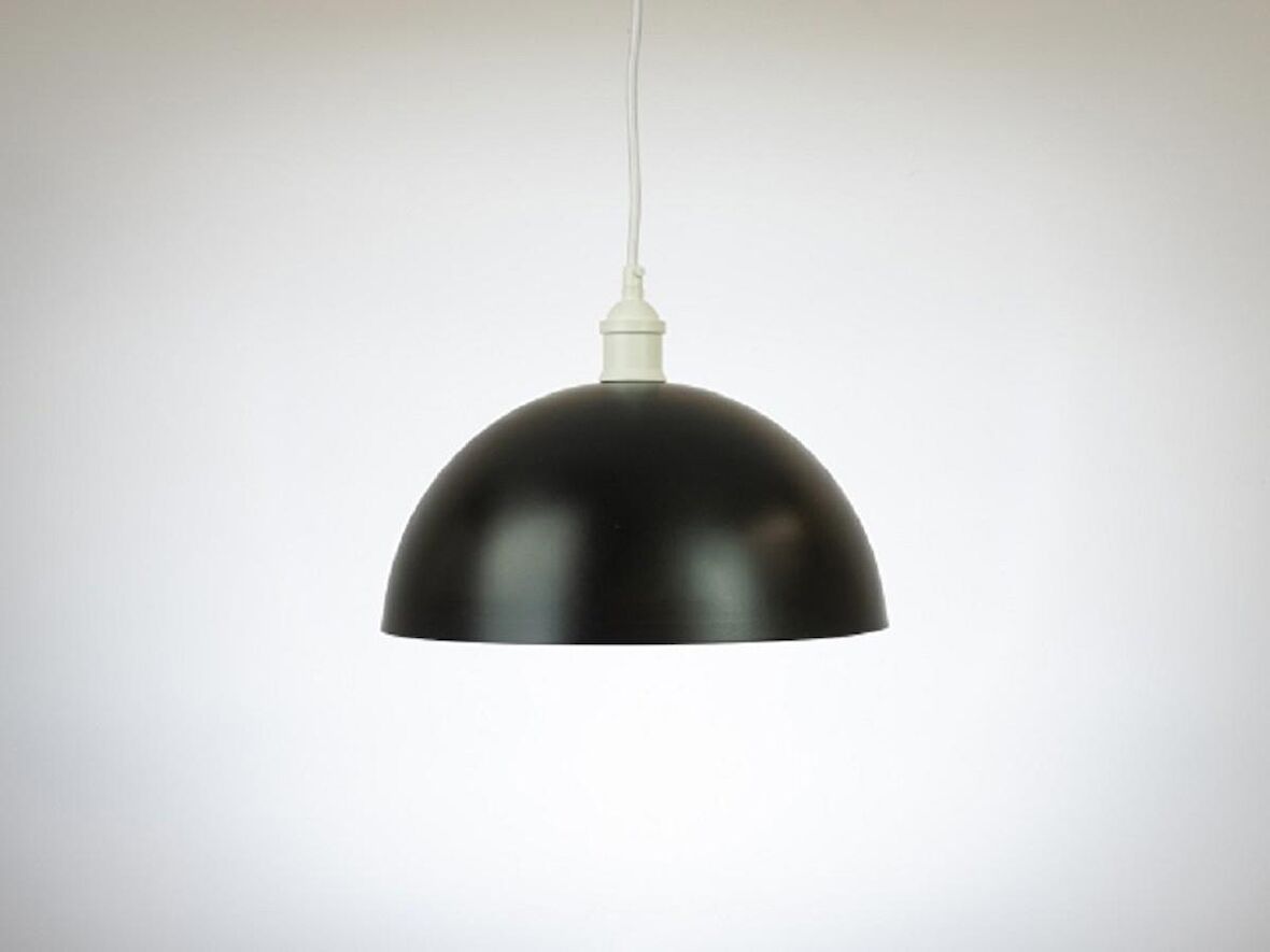 RİOLİGHT RETRO,RUSTİK1,VİNTAGE MUTFAK,ODA,SALON,CAFE İÇİN SİYAH TEKLİ METAL SARKIT AVİZE ÇAP:30CM