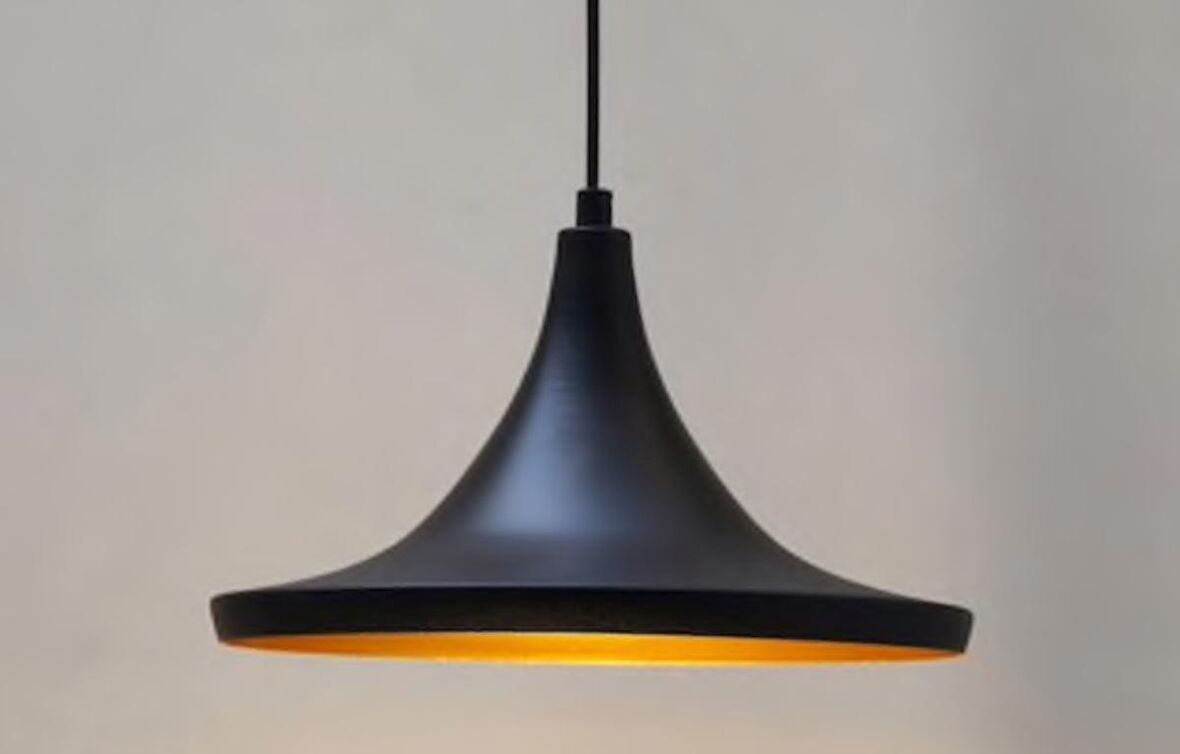 RİOLİGHT SİYAH İÇİ SARI METAL SARKIT ÇAP:36 CM