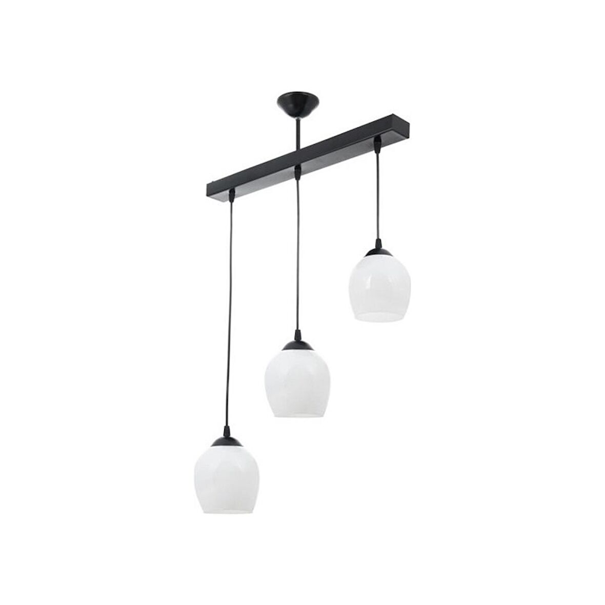 RİOLİGHT RETRO,RUSTİK OPAL CAMLI SIRALI MASA ÜSTÜ SARKIT AVİZE UZUNLUK:60CM