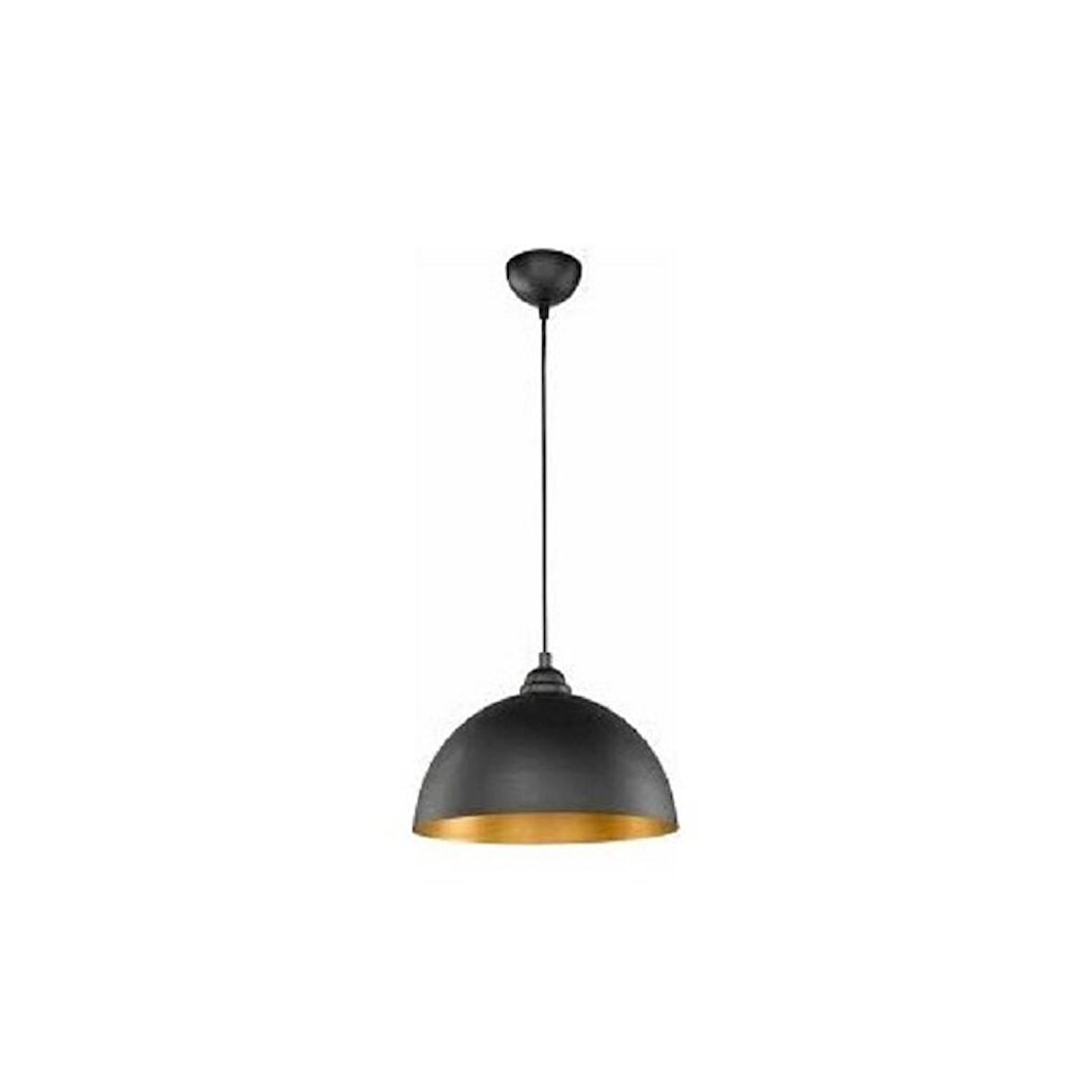 RİOLİGHT RETRO,RUSTİK MUTFAK,ODA,CAFELER İÇİN SİYAH TEKLİ METAL SARKIT AVİZE ÇAP:30CM