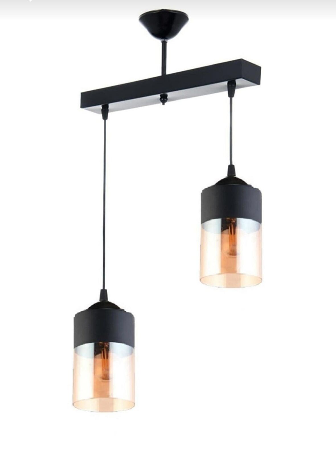 RİOLİGHT SIRALI İKİLİ CAMLI SARKIT AVİZE UZUNLUK: 30 CM