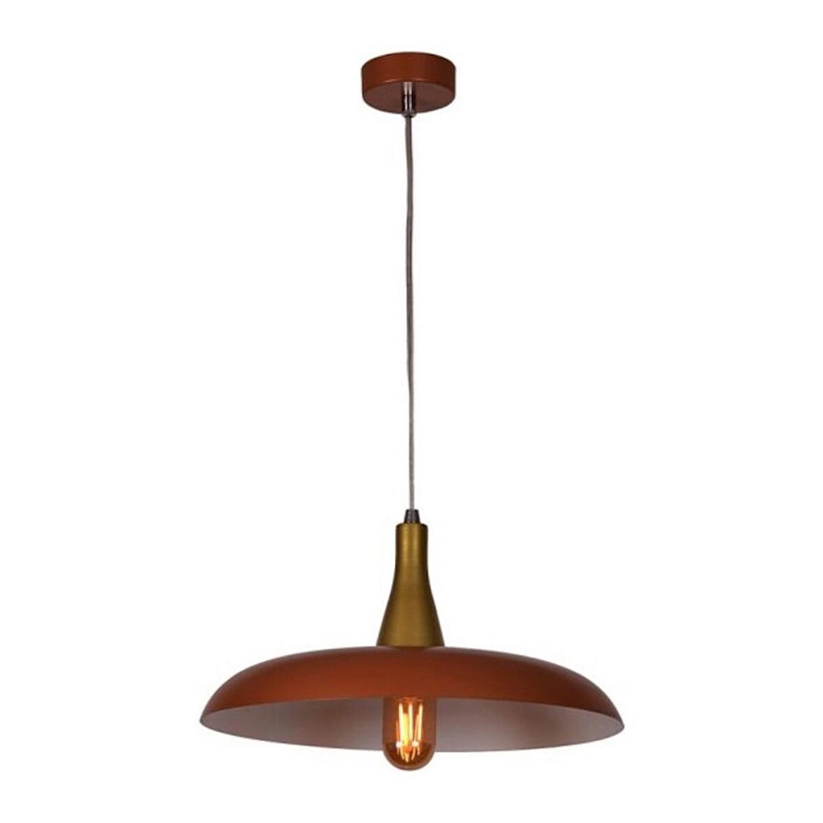 RİOLİGHT RETRO,RUSTİK,VİNTAGE KAHVERENGİ CAFE,ODA,MUTFAKLAR İÇİN 1XE27 DUY TEKLİ METAL SARKIT AVİZE