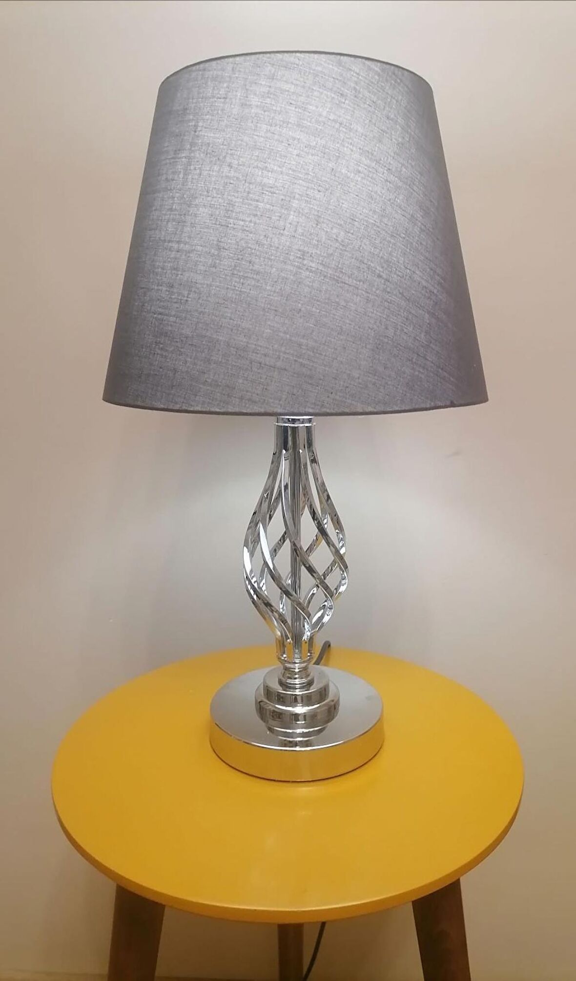 RİOLİGHT RETRO11,RUSTİK,VİNTAGE KROM GÖVDE KUMAŞ BAŞLIK 1XE27 DUYLU ABAJUR