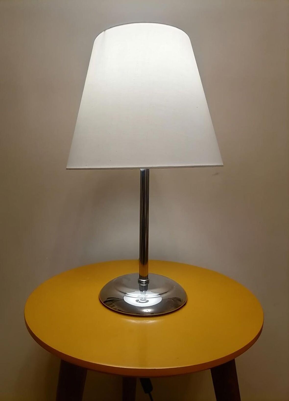 RİOLİGHT RETRO21,RUSTİK,VİNTAGE KROM GÖVDE KUMAŞ BAŞLIK 1XE27 DUYLU ABAJUR