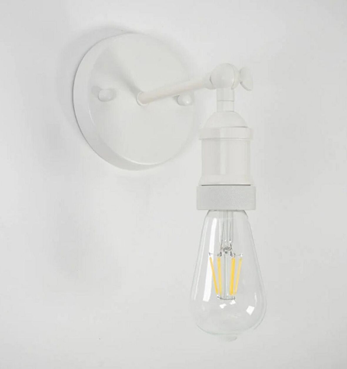 RİOLİGHT RETRO,RUSTİK, VİNTAGE,MODERN 1XE27 DUYLU MAFSALLI BEYAZ METAL APLİK