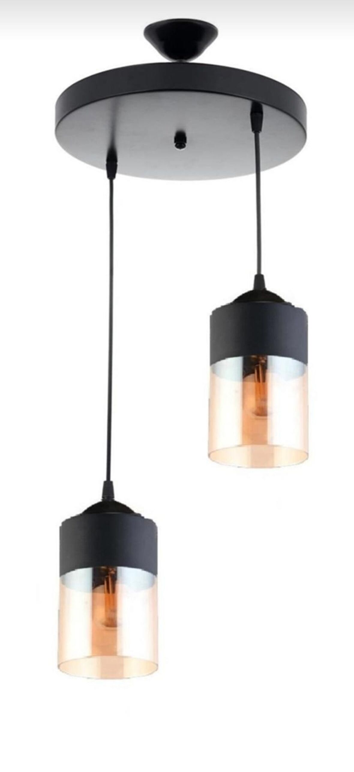 RİOLİGHT İKİLİ CAMLI SARKIT AVİZE ÇAP: 30CM