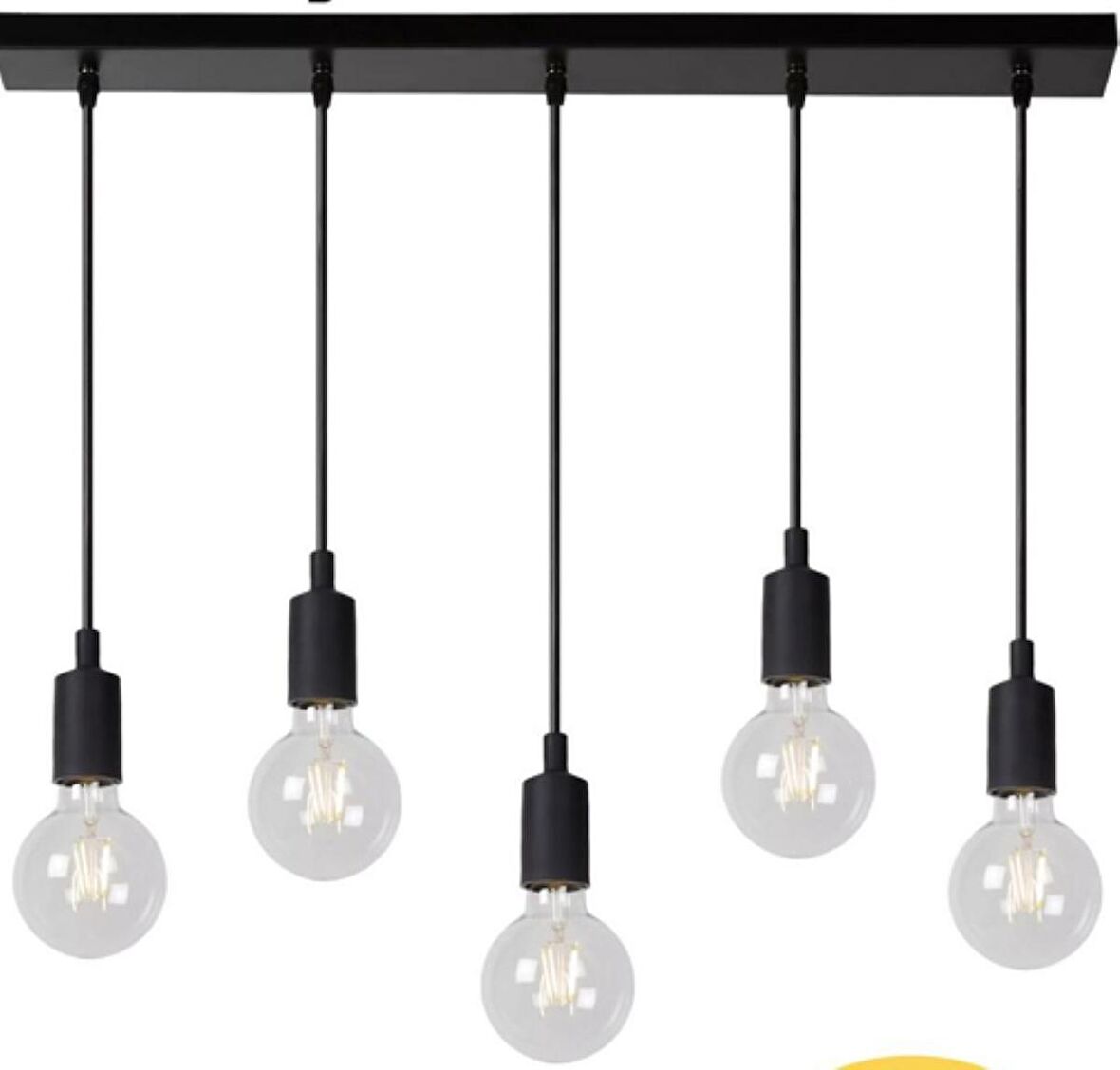 RİOLİGHT RETRO,RUSTİK,VİNTAGE MODERN 5XE27 DUYLU METAL MASA ÜSTÜ SARKIT AVİZE UZUNLUK:60CM