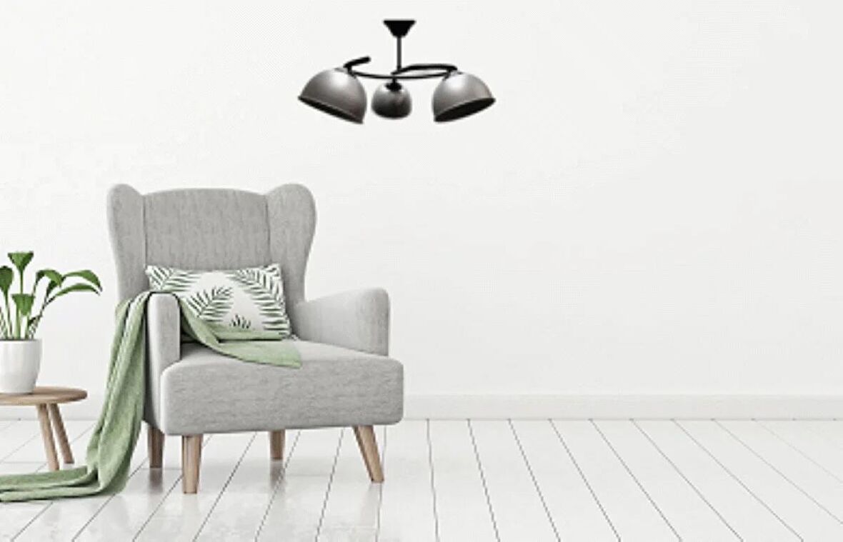 RİOLİGHT RETRO,RUSTİK,VİNTAGE SİYAH GÖVDE GRİ BAŞLIK 3XE27 DUYLU METAL SARKIT AVİZE