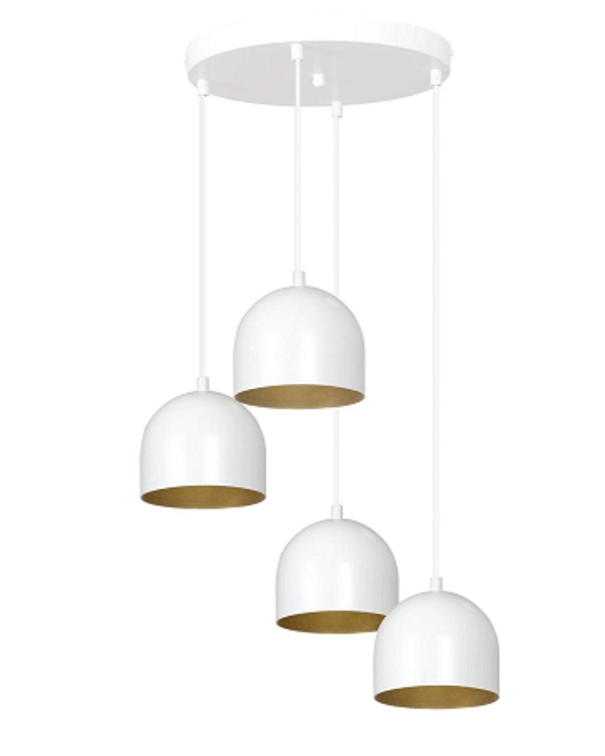 RİOLİGHT MODERN,RUSTİK,VİNTAGE,RETRO BEYAZ 4XE27 DUYLU METAL SARKIT AVİZE TABAN ÇAPI:30CM